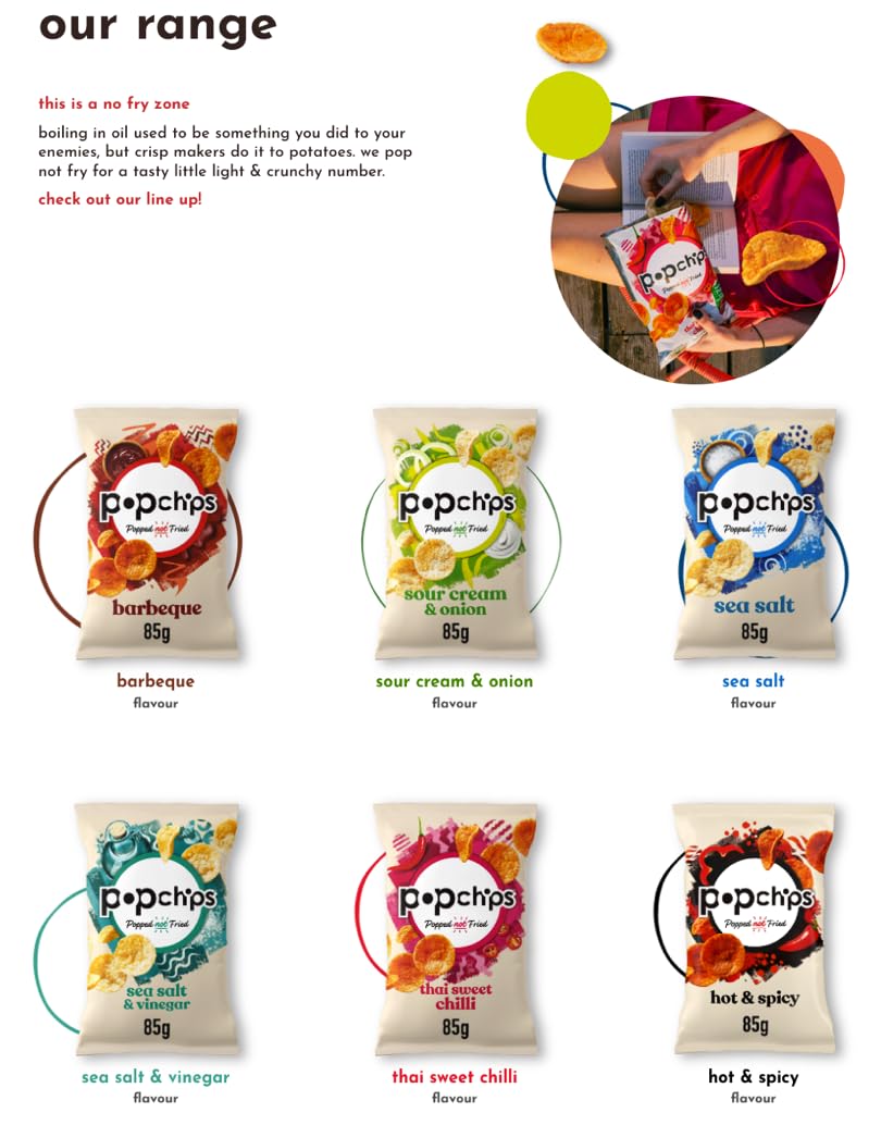 Popchips Sea Salt & Vinegar Popped Potato Chips - 8 x 85g Multipack 3
