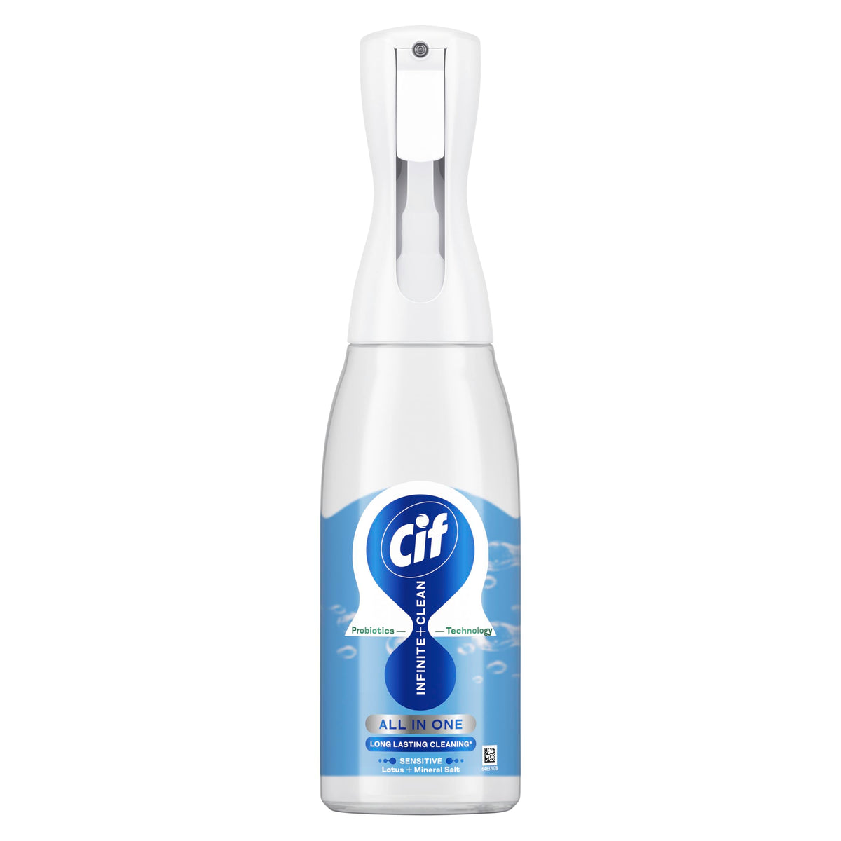 Cif Infinite Clean Sensitive Lotus & Mineral Salt All-Purpose Cleaner Spray - 590ml | Probiotic Technology | Safe for Kids & Pets