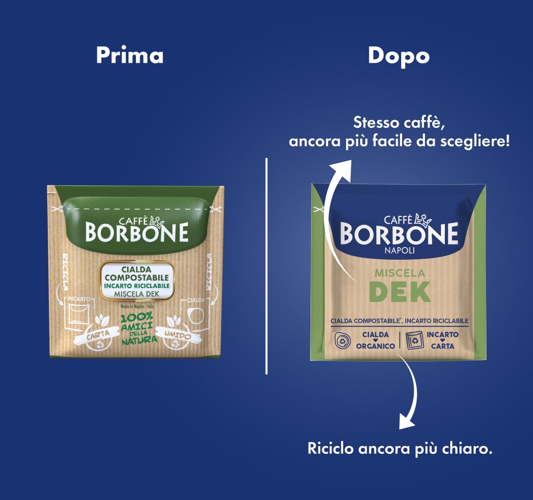 Caffè Borbone Dek Decaffeinated Coffee Blend - 100 Compostable ESE Pods 7