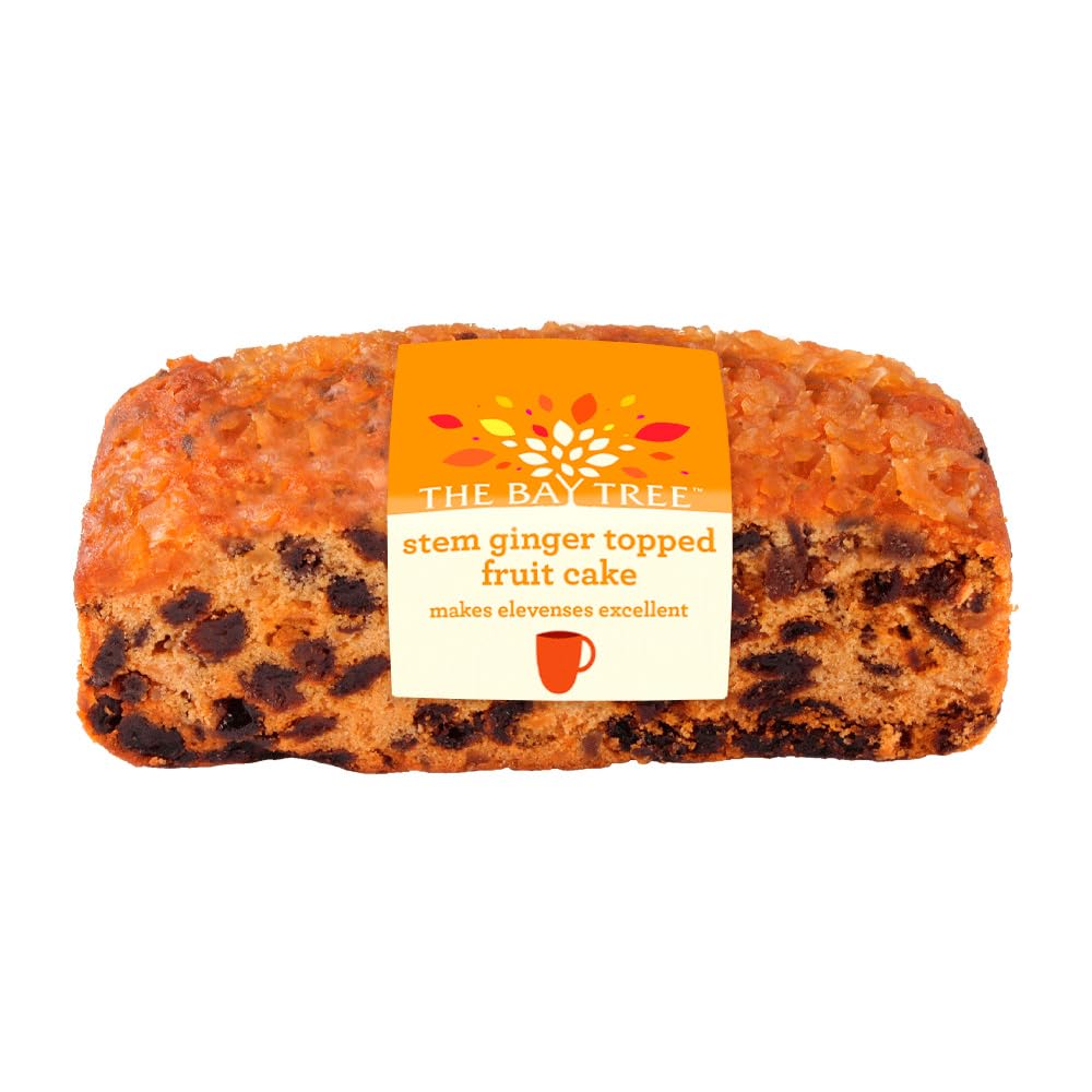The Bay Tree Stem Ginger Topped Fruit Cake - 310g | Moist & Flavourful | Handmade in UK 1