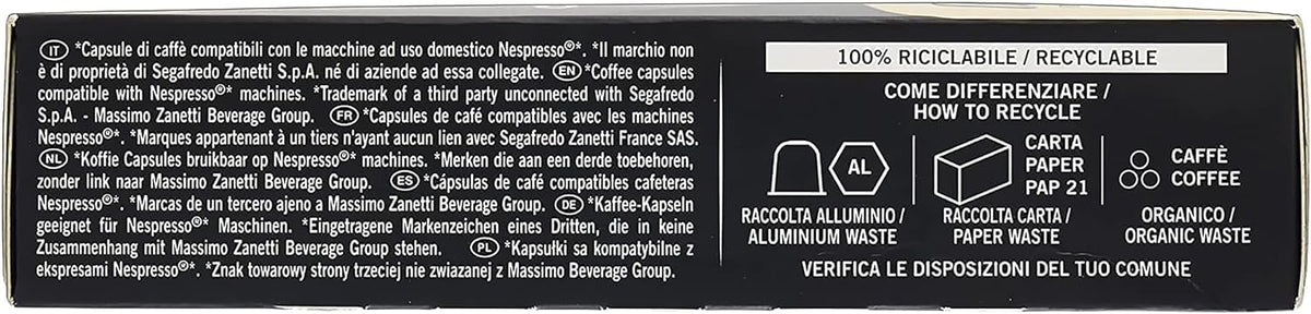 Segafredo Zanetti Classico Coffee Capsules - Intensity 10 Medium Roast | 10 Count Pack 5