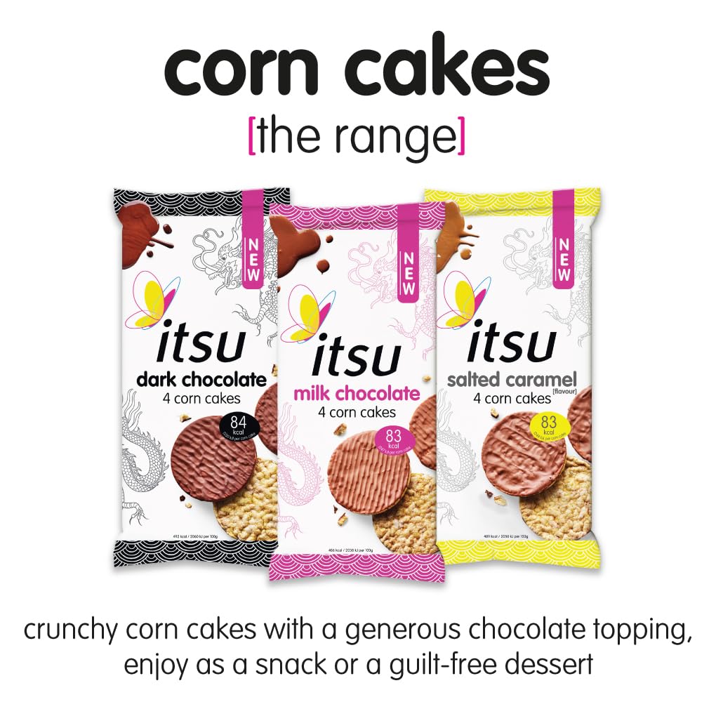 itsu Milk Chocolate Corn Cakes - Gluten Free | Pack of 4 | 136g 4