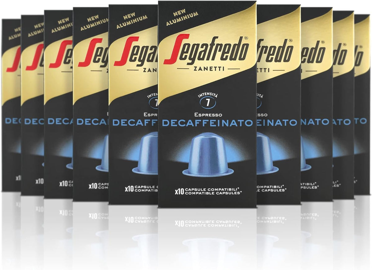Segafredo Zanetti Aluminum Line Decaffeinated Capsules - Intensity 7 Medium Roast | 10 Count 1