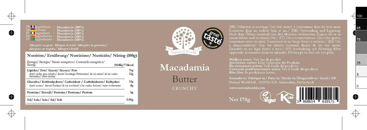 Nutural World Smooth Macadamia Nut Butter - 100% Pure Macadamia Nuts | 340g Pack of 2 4