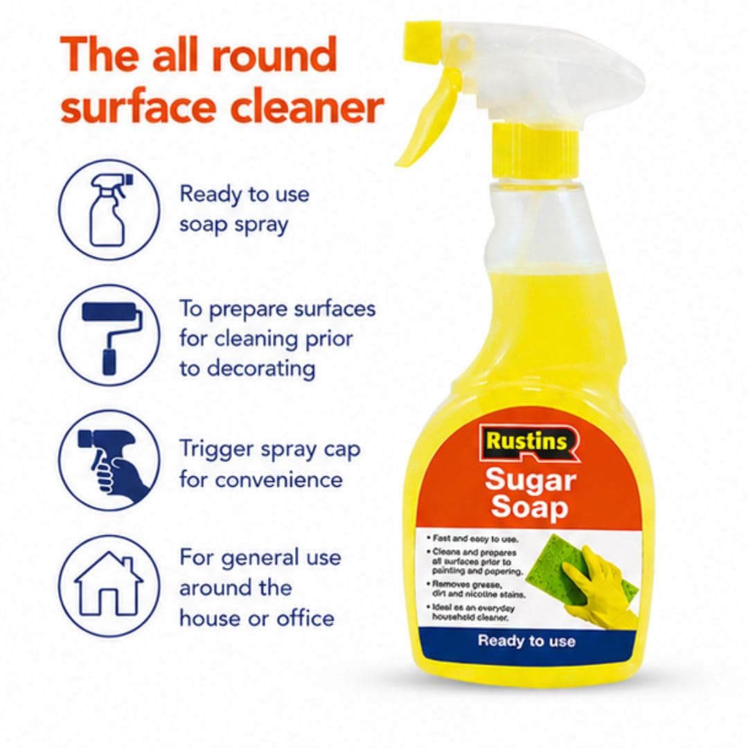 RUSTINS Sugar Soap Spray - All Purpose Cleaner, Concentrated, Unscented | 500 ml 5