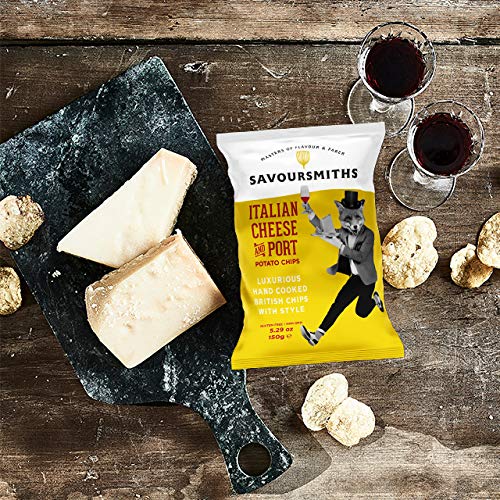 SAVOURSMITHS Italian Cheese & Port Luxury English Potato Crisps - 40g x 24 Multipack 3