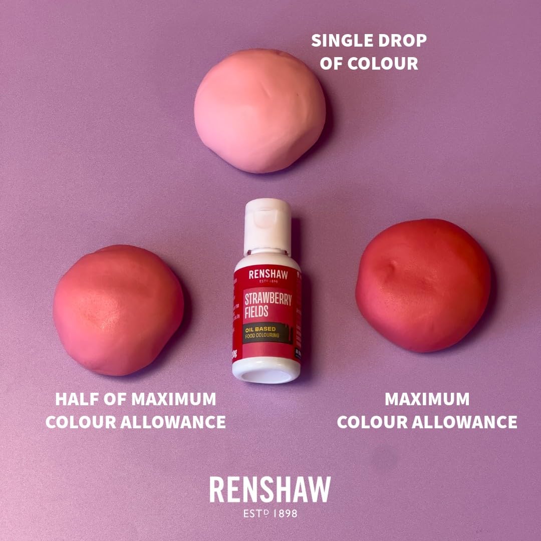 Renshaw Oil Based Food Colouring - Strawberry Fields Pink Gel | 20g 3