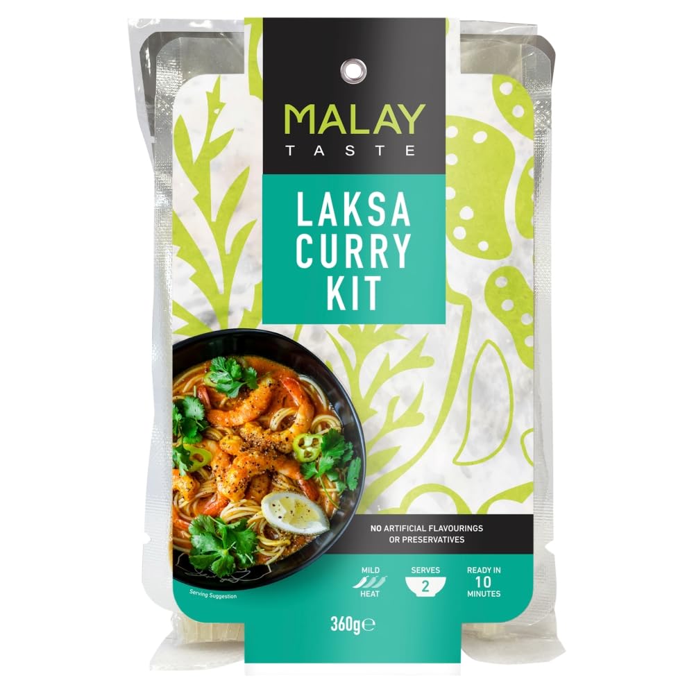 Malay Taste Laksa Curry Kit - Mild Heat, Ready in 10 Minutes, 360g 1