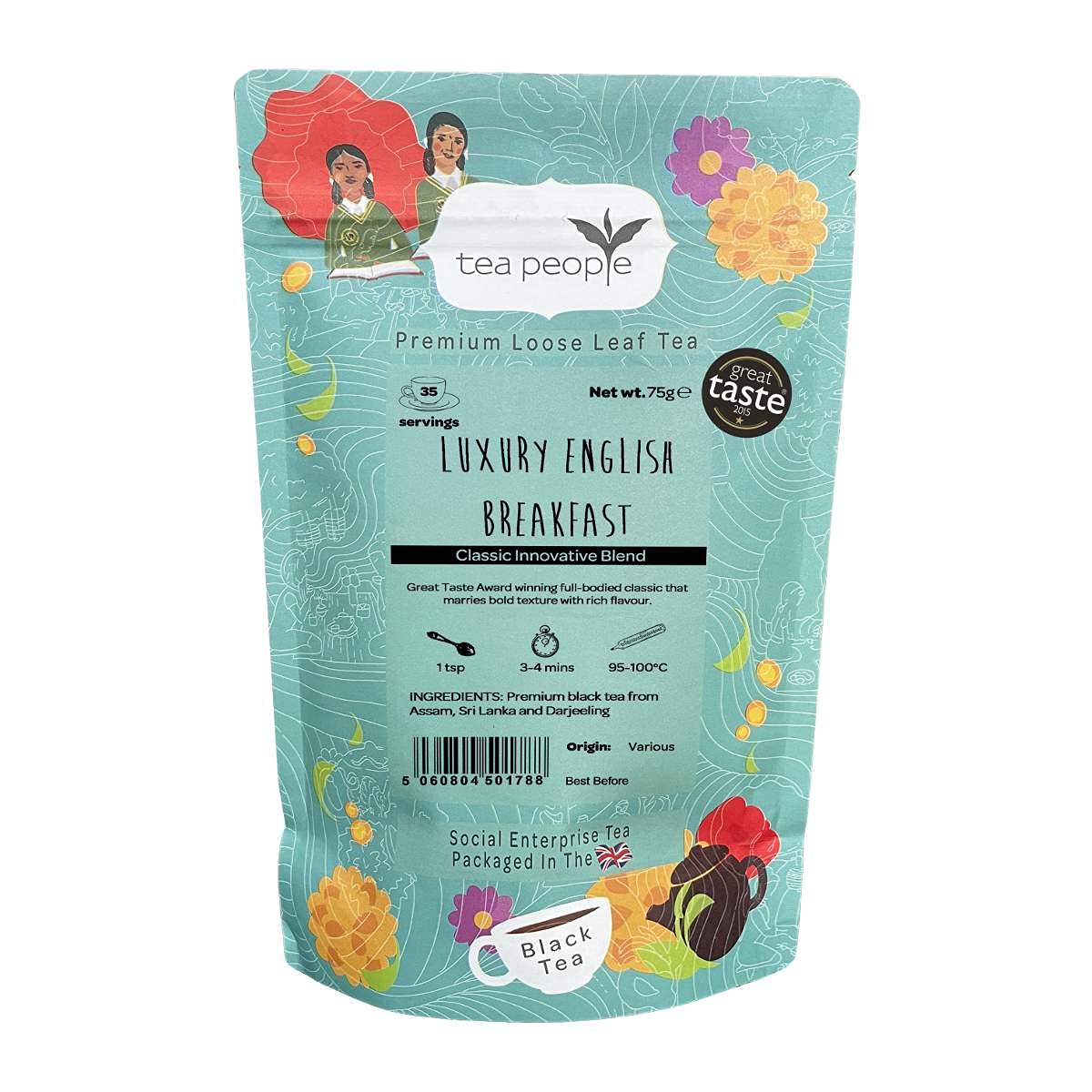 Tea People Luxury English Breakfast Loose Leaf Black Tea - 75g 1