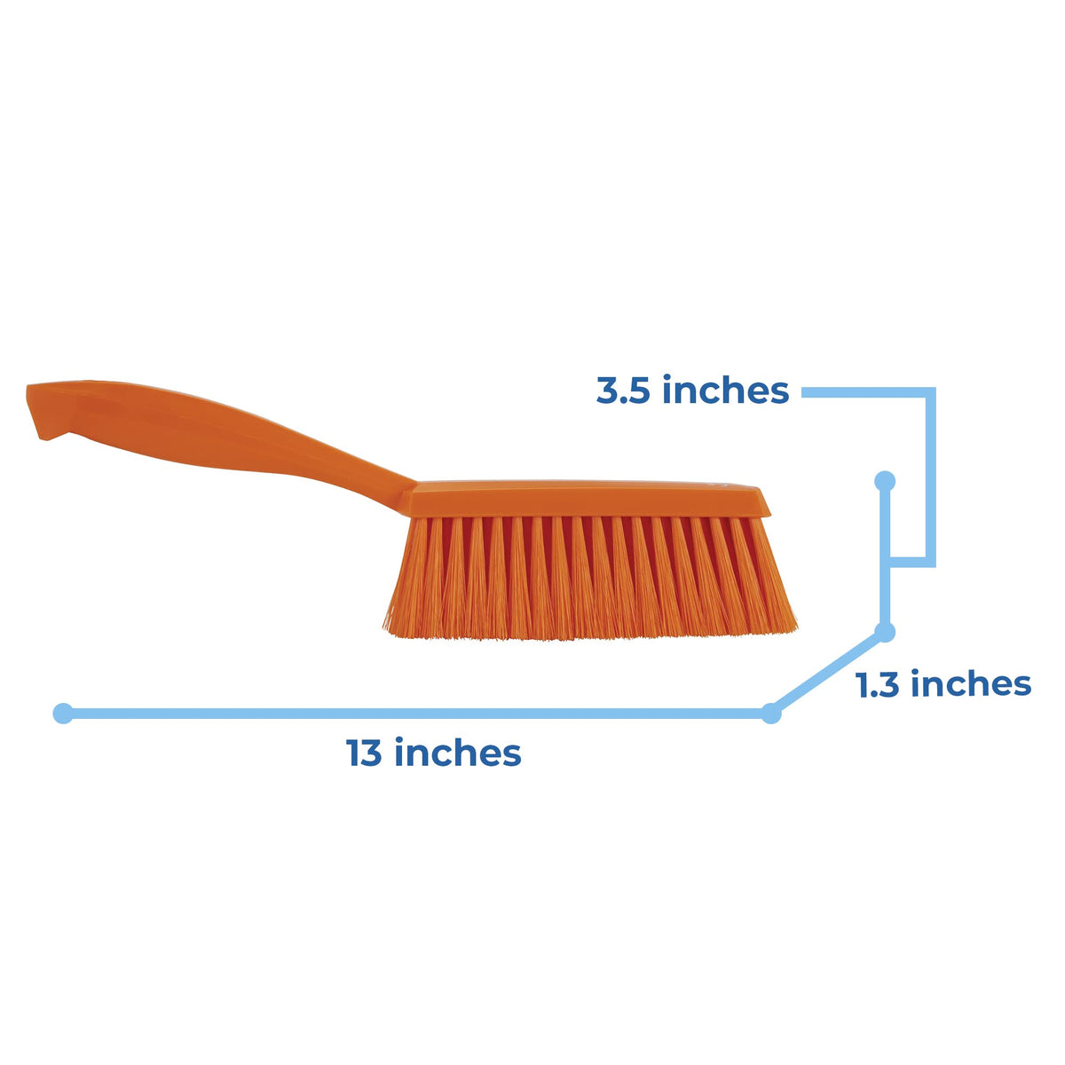 Vikan 45877 Hand Brush - Soft Bristles, Ergonomic Handle, Orange | 330 mm Length 3