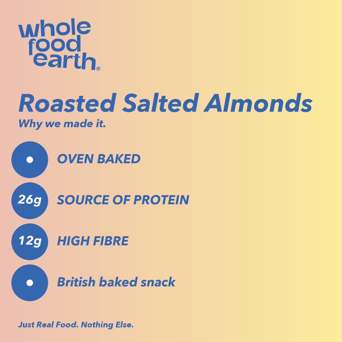 Wholefood Earth Roasted & Salted Almonds - Baked Not Fried | High Fibre | 125g 6