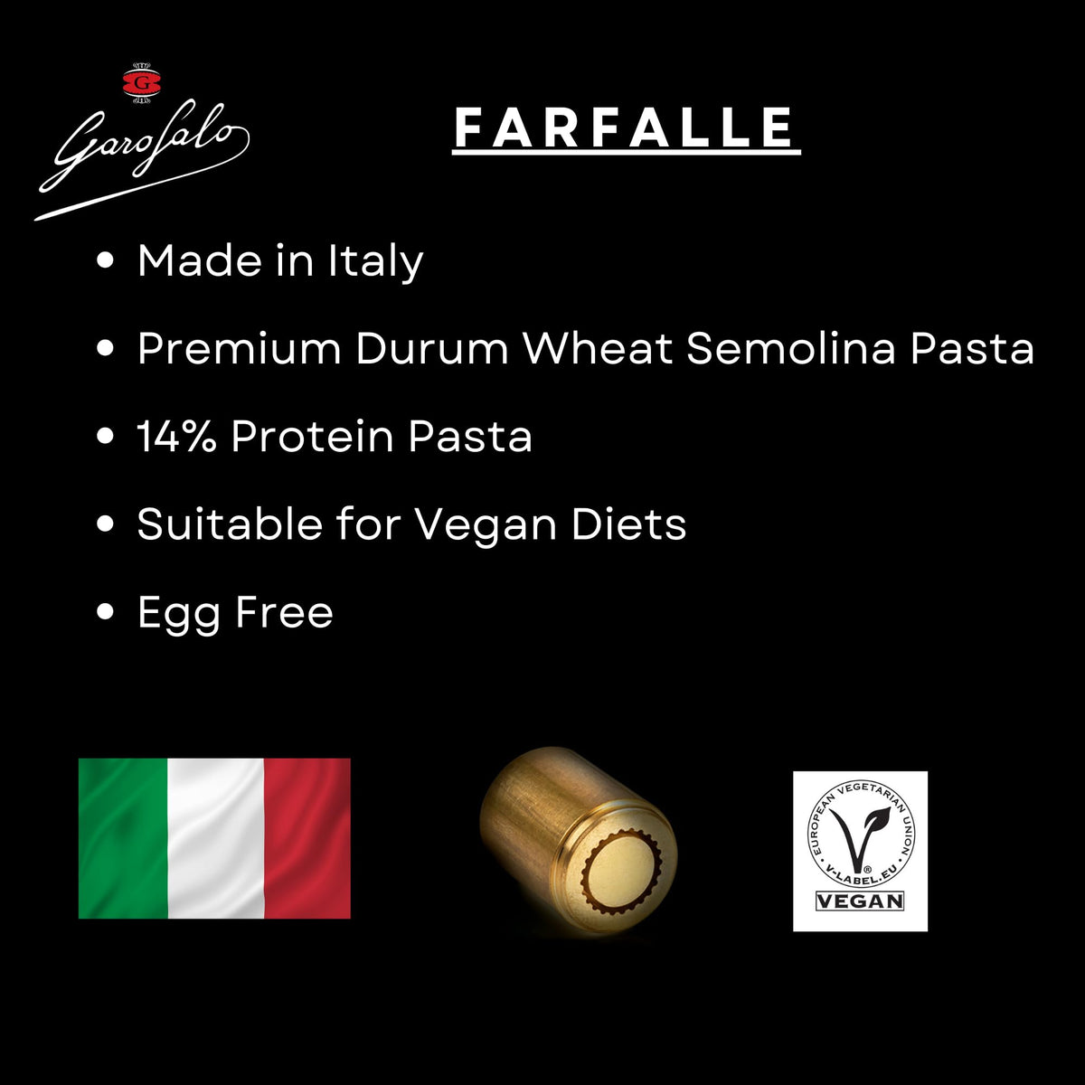 Garofalo Farfalle Dry Pasta - 1kg (Pack of 2 x 500g)