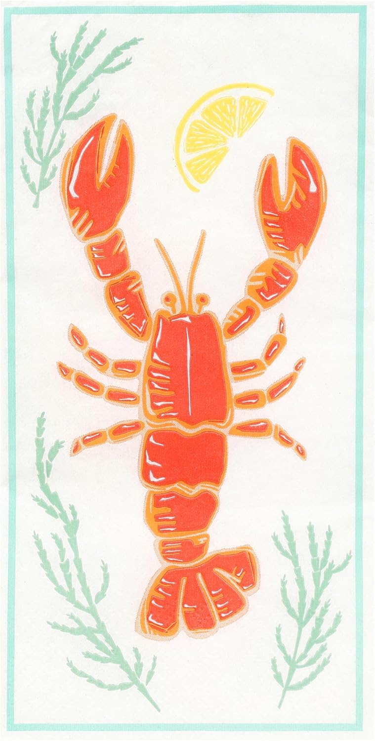 Talking Tables Lobster Napkins - Pack of 16 | Paper | Standard Size 5