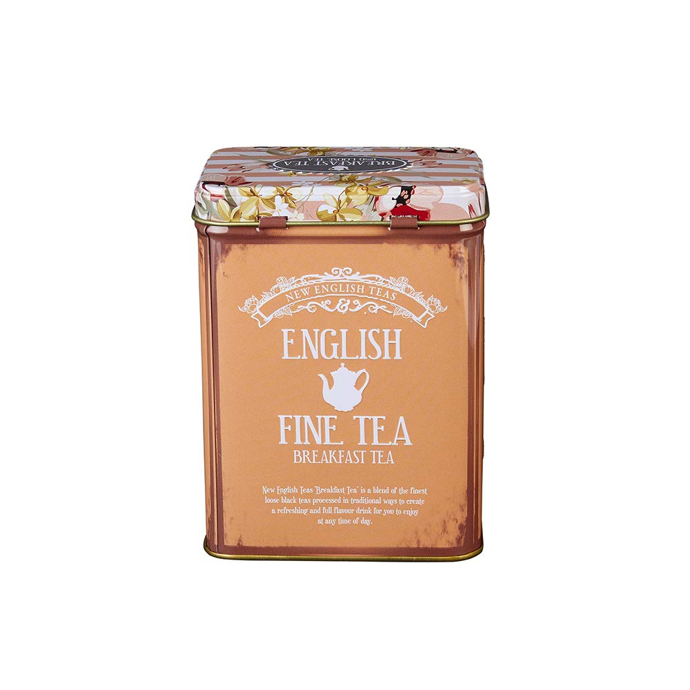 New English Teas English Breakfast Loose Leaf Tea - 125g Tin | Vintage Floral Design | Sri Lankan Origin 2