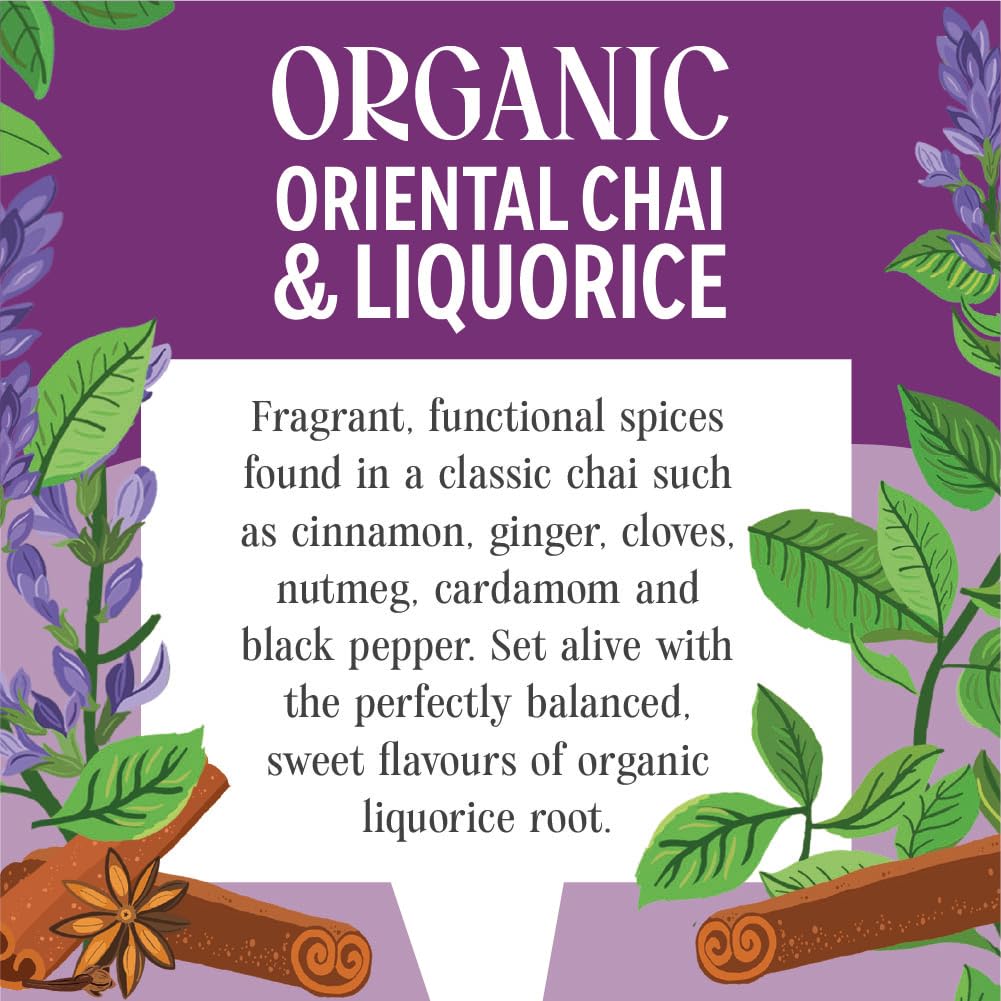 Heath & Heather Organic Oriental Chai & Liquorice Tea - 20 Biodegradable Tea Bags 3