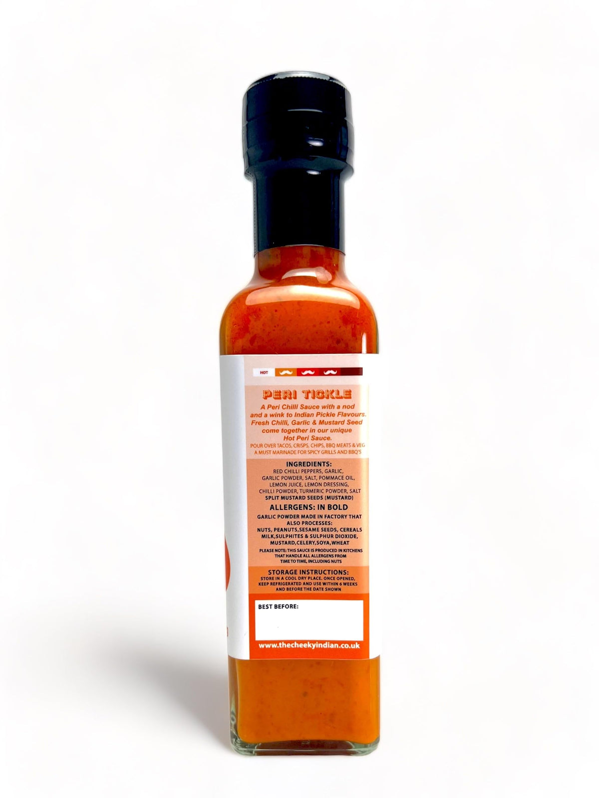 THE CHEEKY INDIAN Peri Tickle Hot Sauce - Tangy Indian Pickle Flavour | 220g 9