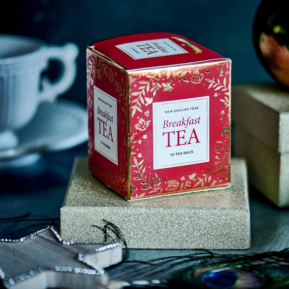 New English Teas Christmas Box - 10 English Breakfast Teabags | Red Carton | 20g 2