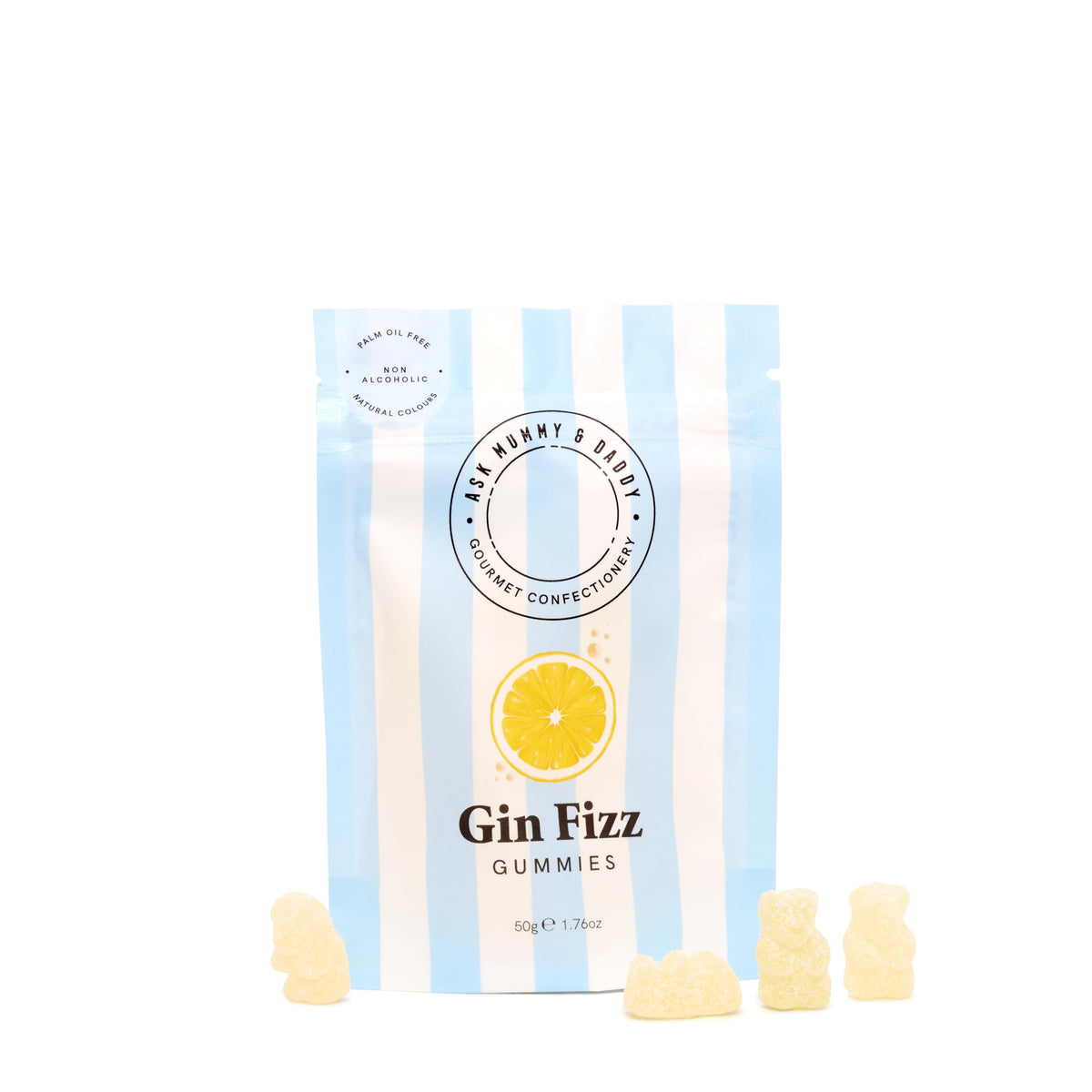 Ask Mummy & Daddy Gin Fizz Pouch - Gummy Sweets | 50g