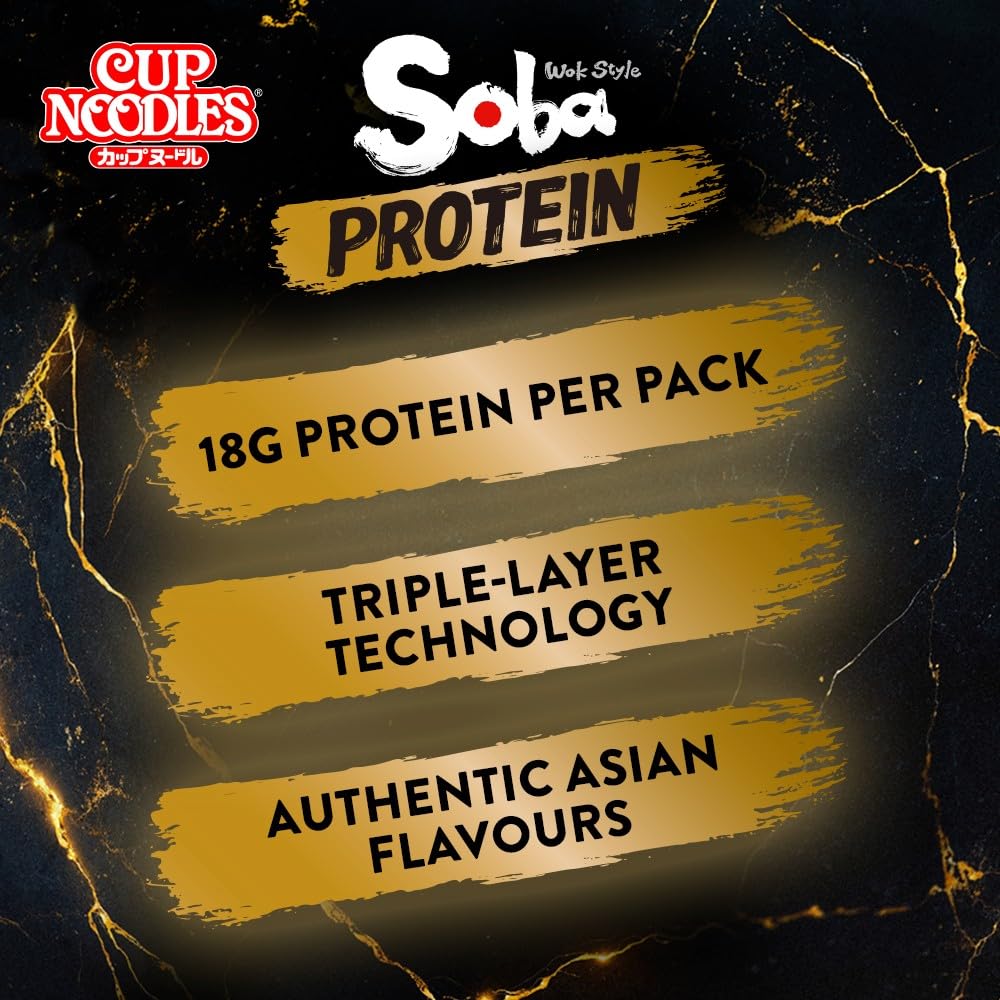 NISSIN Soba Protein Yakitori Chicken Noodles - 18g Protein, 8-Pack 5