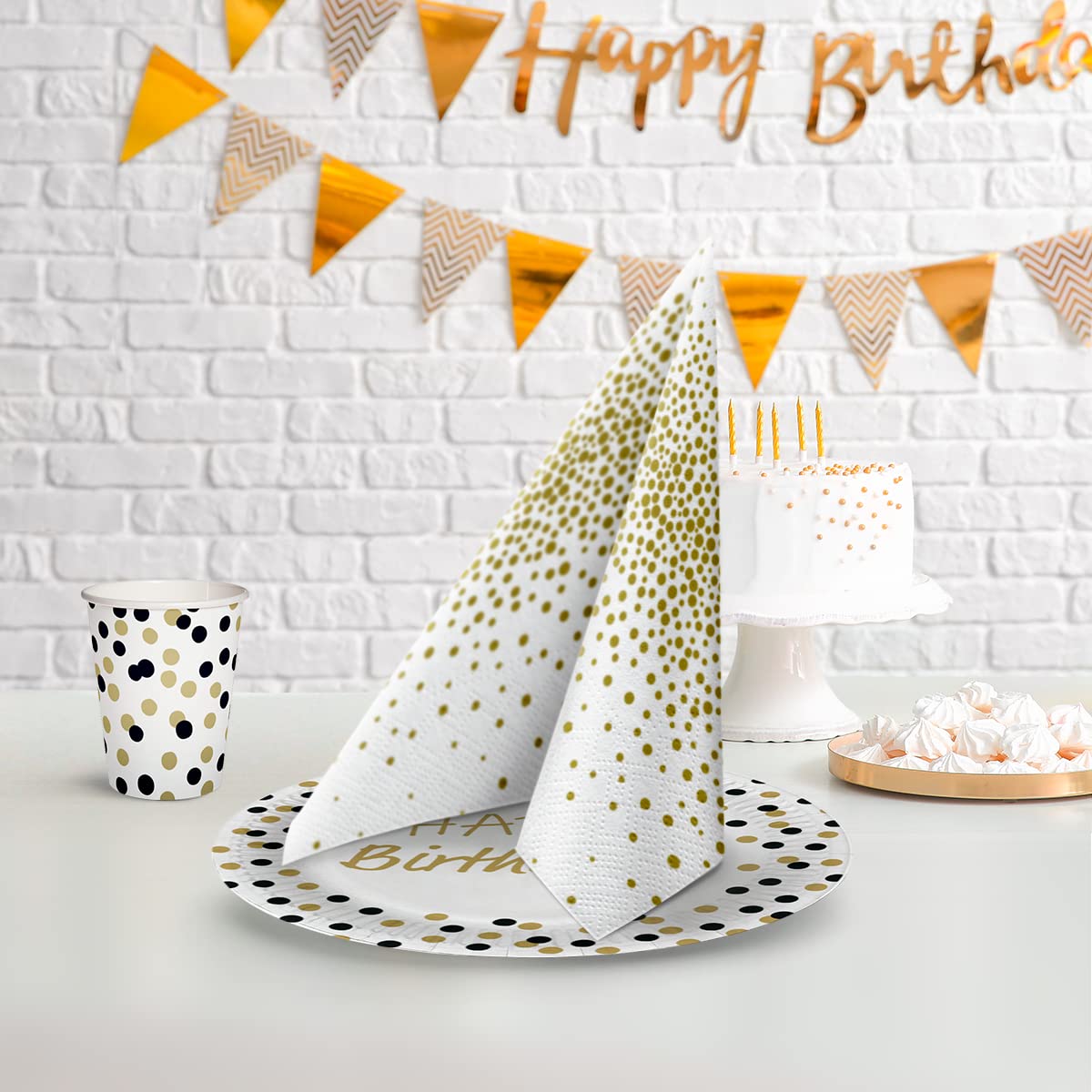 PAW Decor Collection Paper Napkins - Confetti Gold | 33 x 33 cm | 20 Pack 4