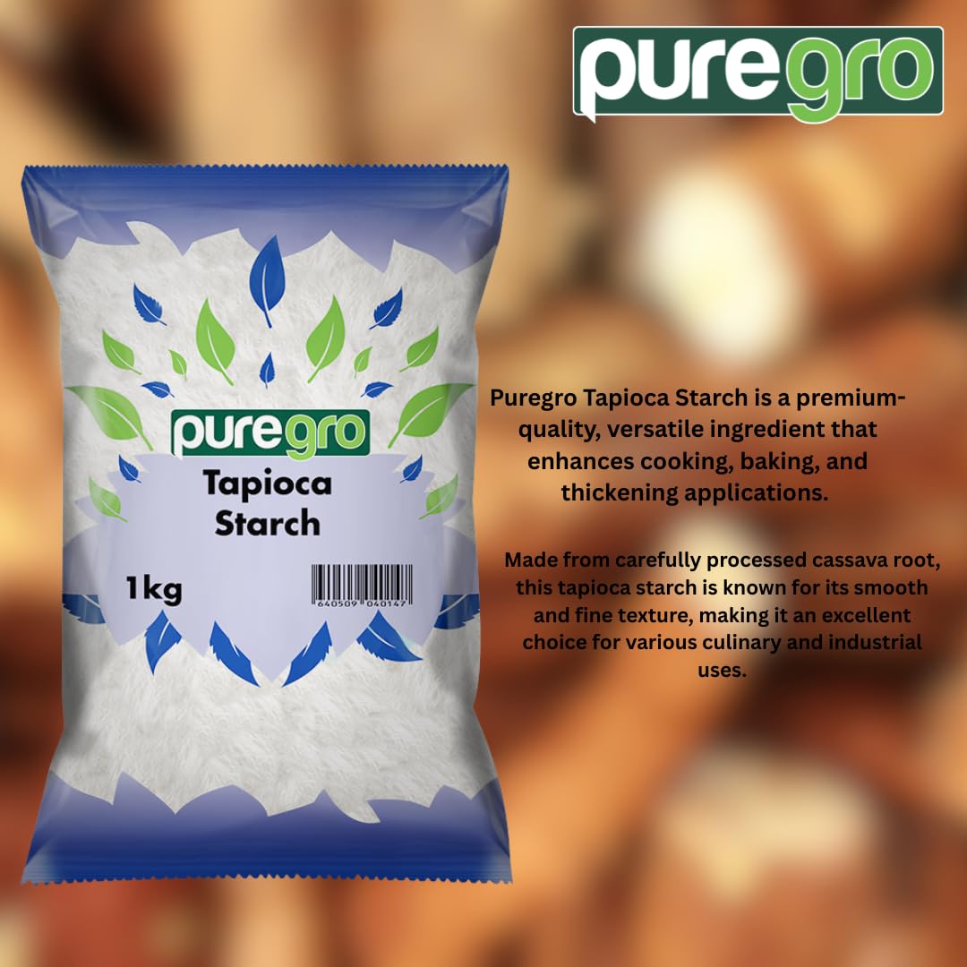 Puregro Tapioca Starch - High Thickening Power, Smooth & Fine Texture, 1kg 3