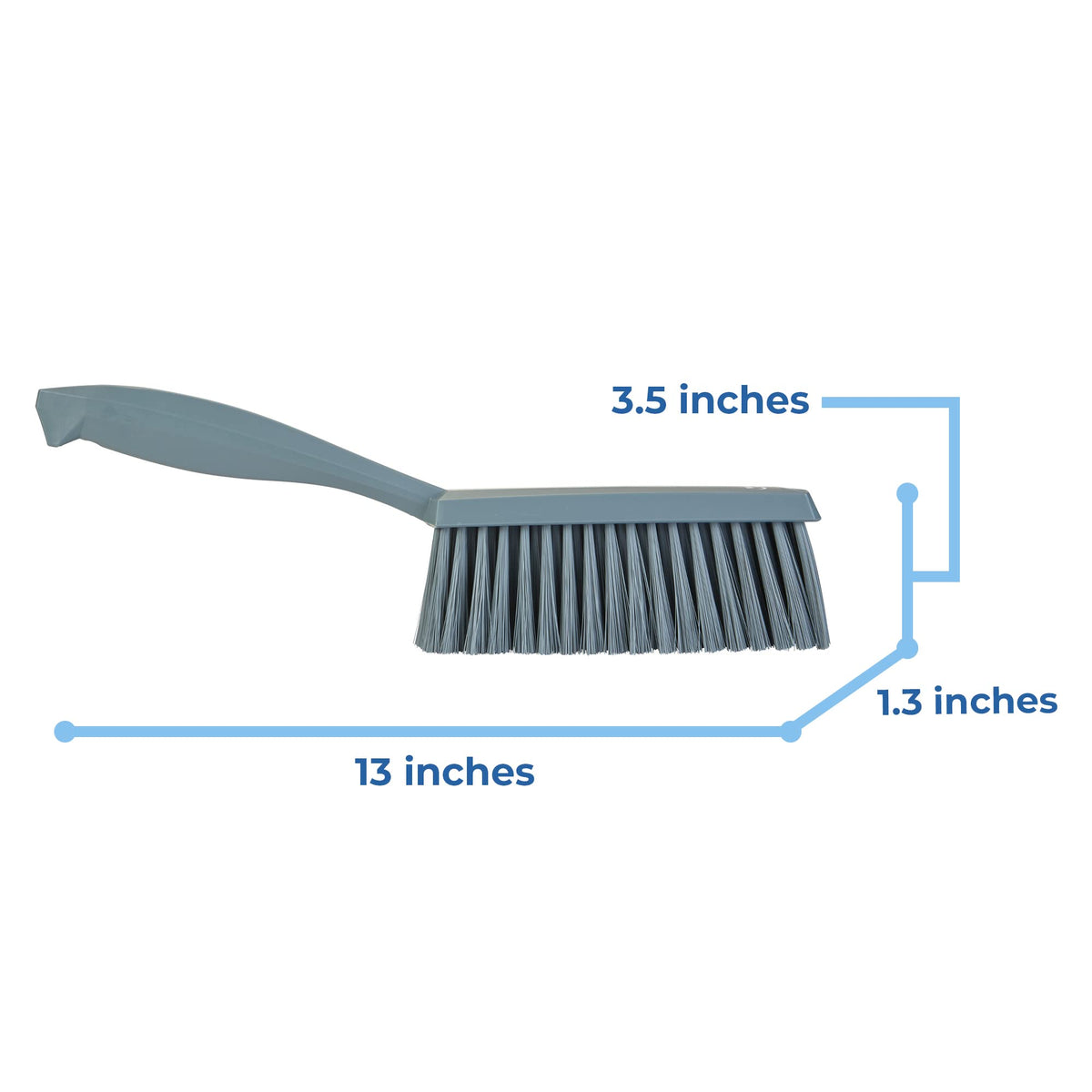 Vikan Bench Brush - Soft Bristles for Fine Particles | Grey | 330mm 2