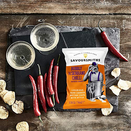 SAVOURSMITHS Bubbly & Serrano Chilli Crisps - 150g Multipack (Pack of 3)