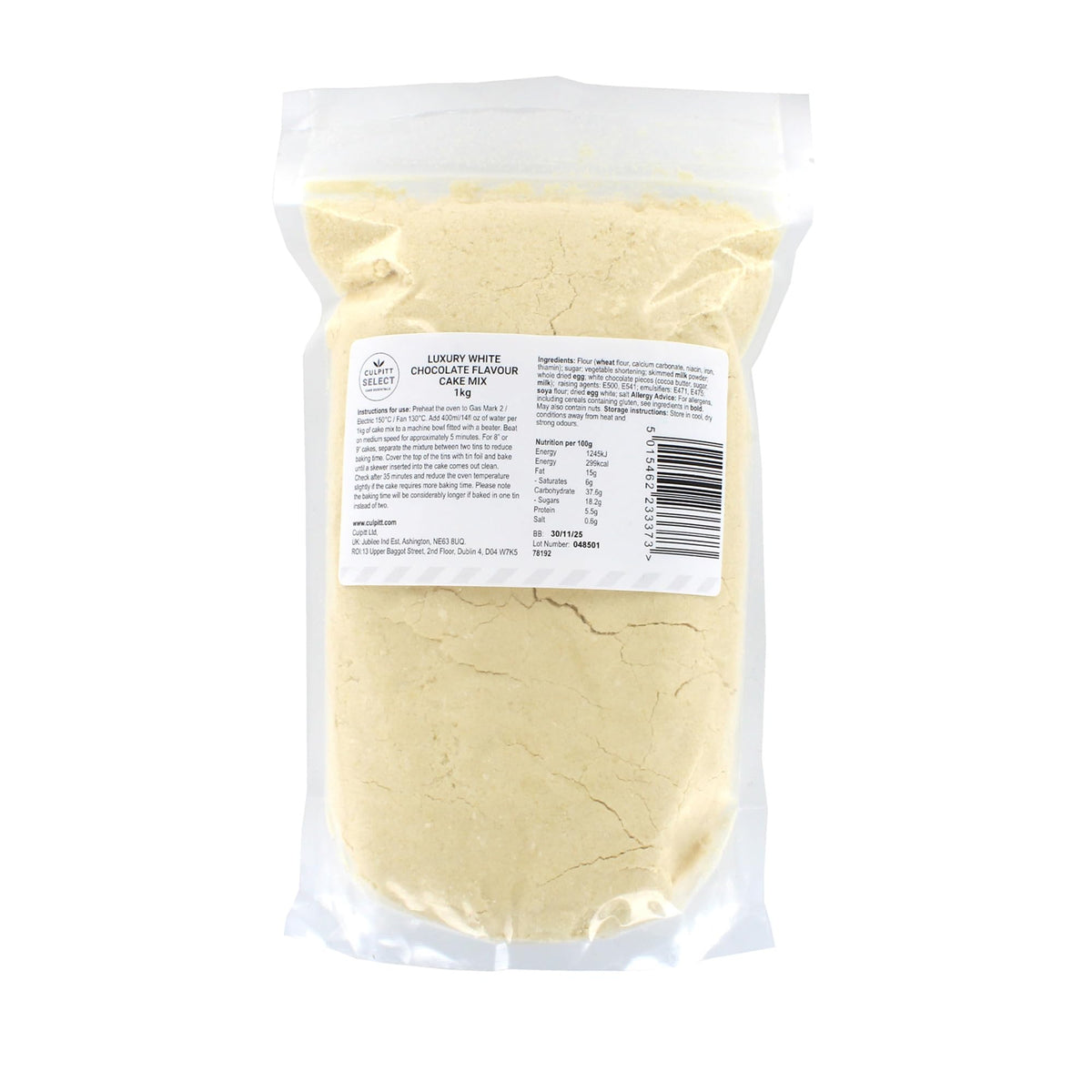 Culpitt Select White Chocolate Cake Mix - 1kg Bag | Makes 2 x 8" Cakes | Just Add Water 3