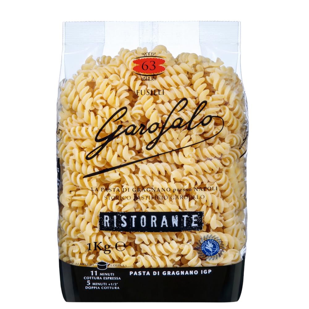 Garofalo Fusilli Italian Dry Pasta - 1kg Pack | Bronze-Drawn | Durum Wheat Semolina