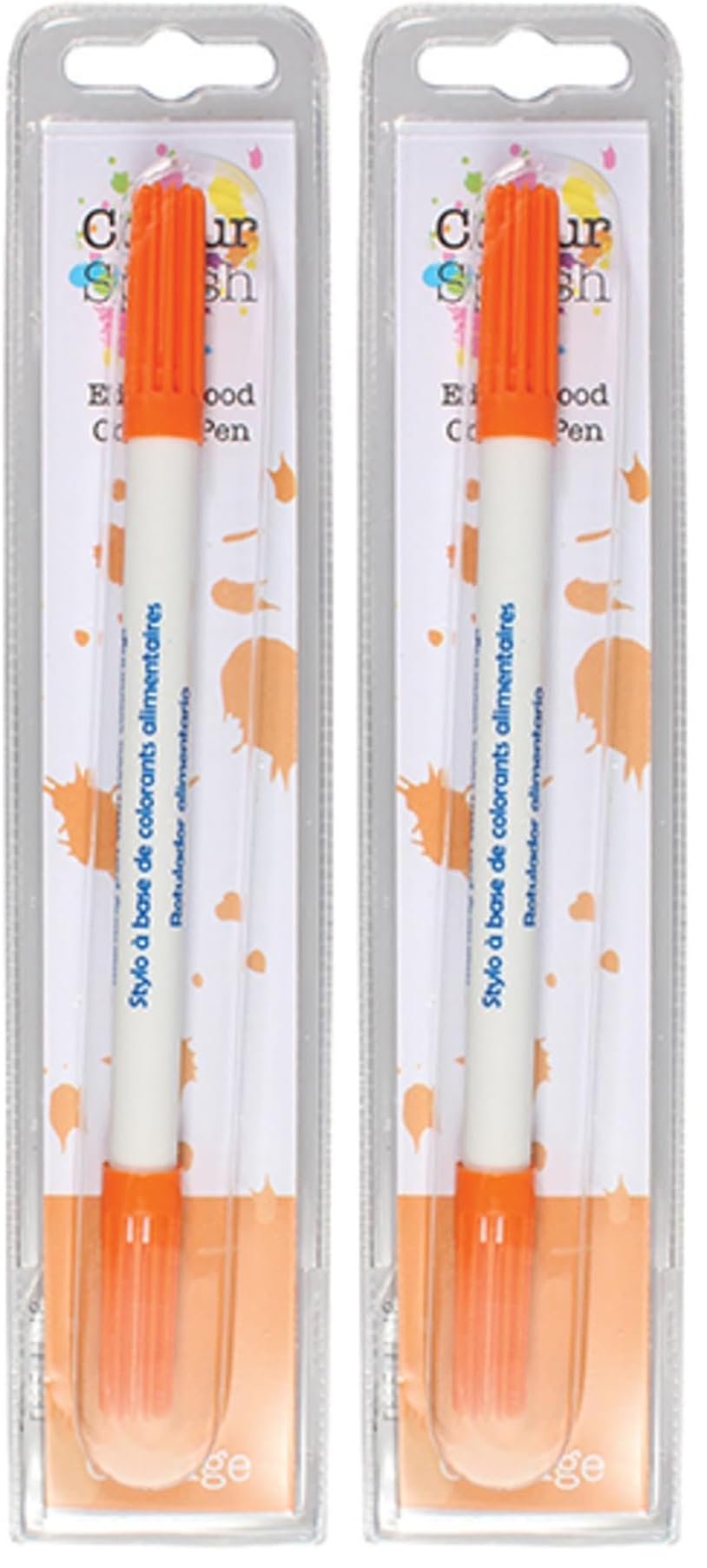 Colour Splash Edible Food Colouring Pens - Dual Tip Icing Pens, Pack of 2 (2ml)