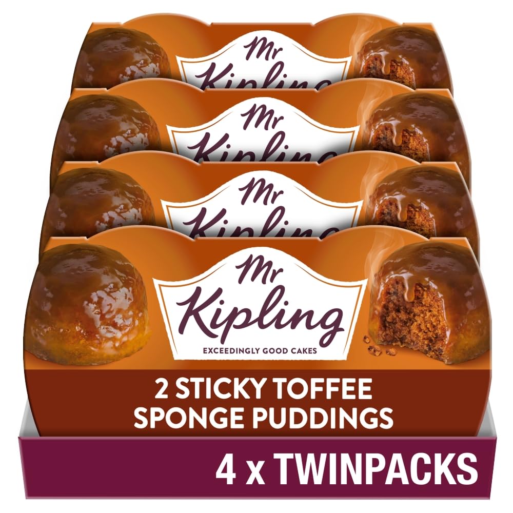 Mr Kipling Sticky Toffee Sponge Puddings - 4 Pack | 190g per pack