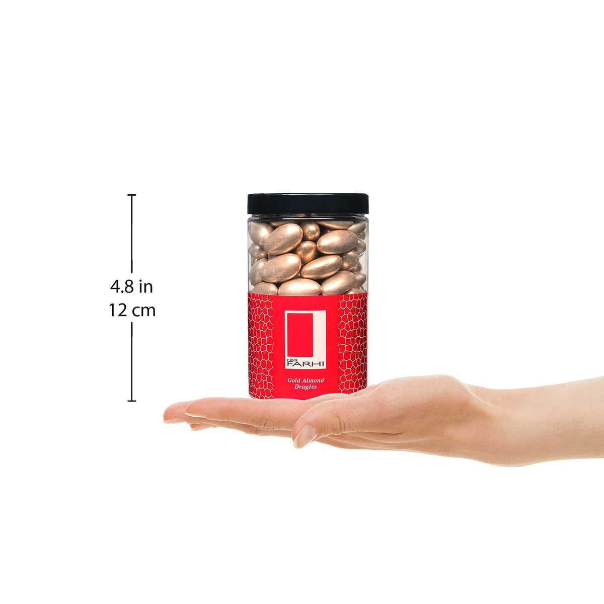 Rita Farhi Gold Sugared Almond Dragees - 370g Gift Jar