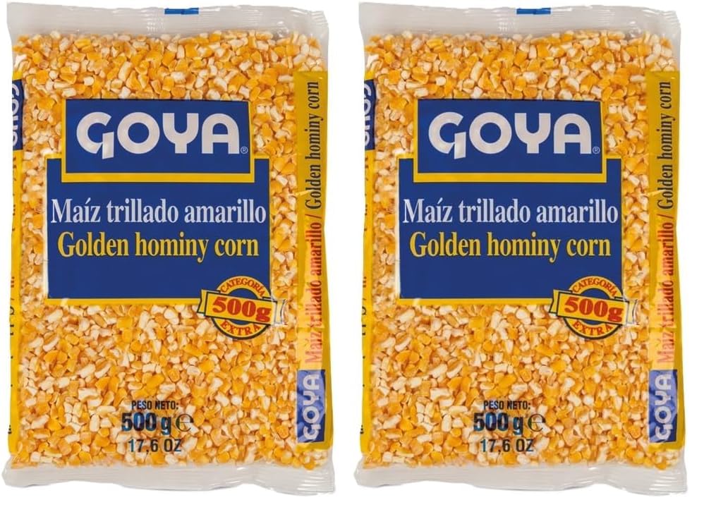 Goya Golden Hominy Corn - 100% Whole Kernels | 500g (Pack of 2)