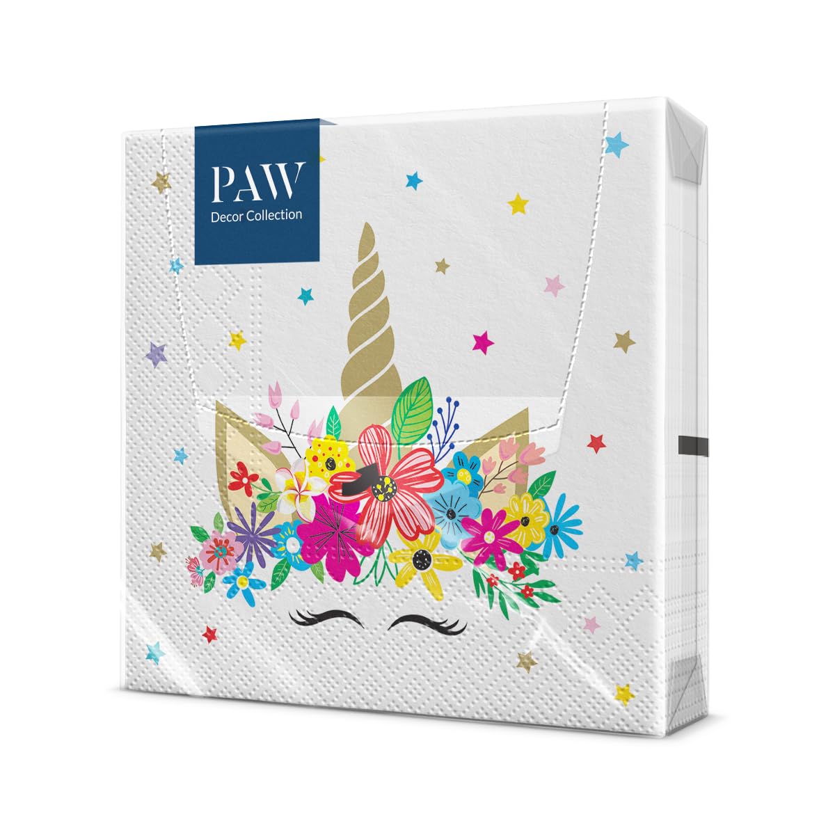 PAW Decor Collection - Unicorn Party Napkins - 3-Ply, 33 x 33 cm, 20 Pieces