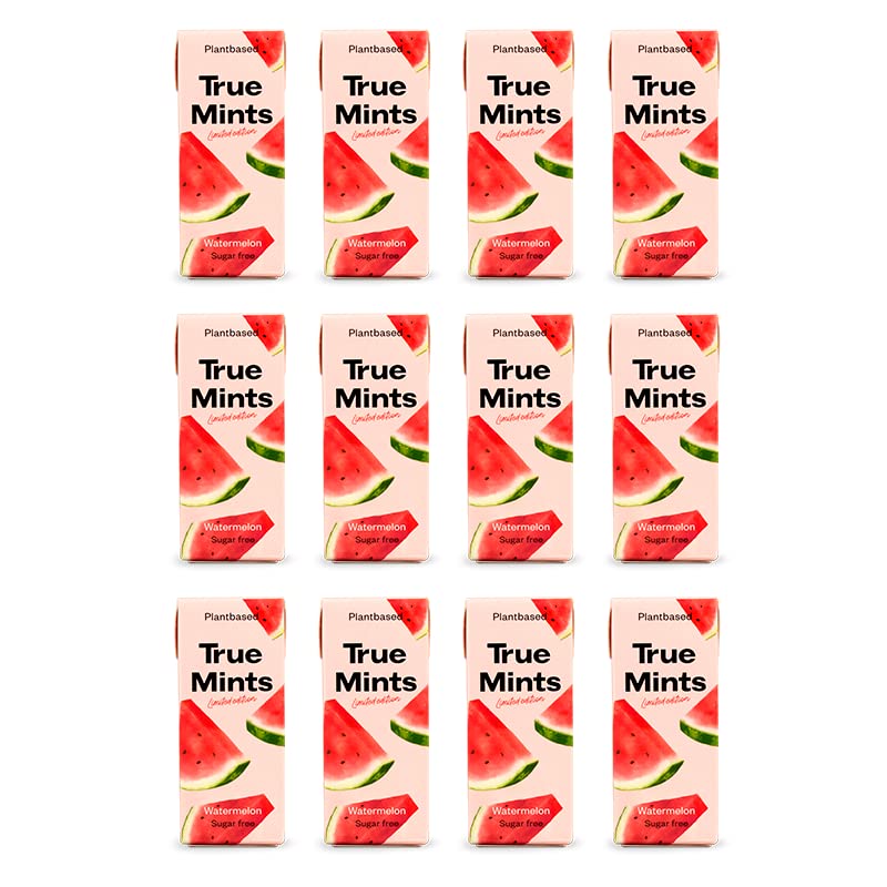 True Gum Watermelon Mints - Sugar-Free, Vegan, Xylitol Sweetened | 12-Pack 6