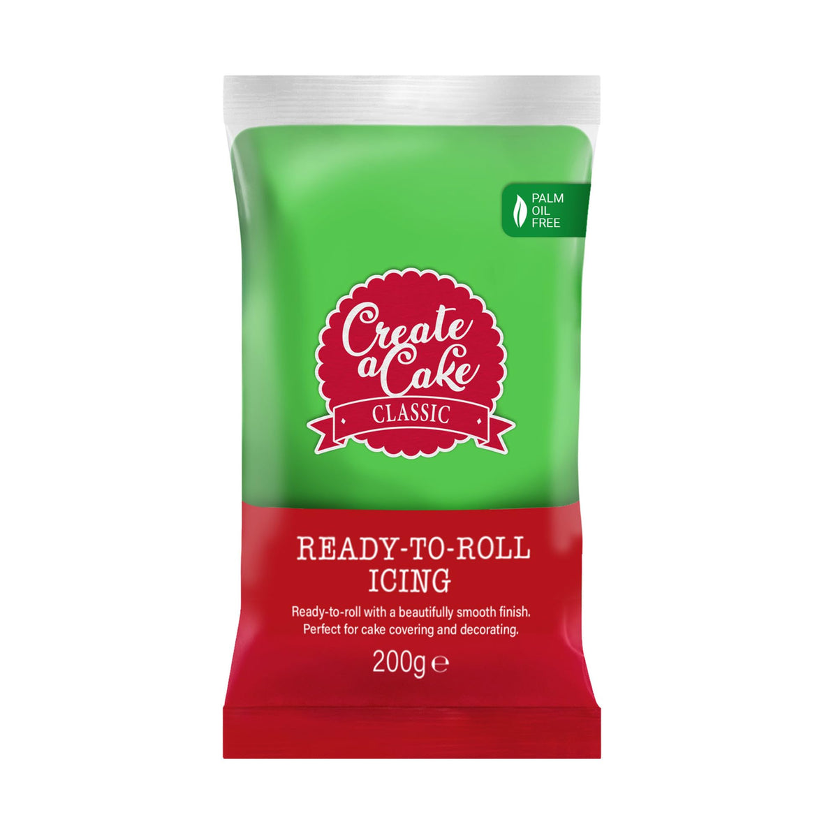 Create A Cake Green Ready to Roll Fondant Icing - 1.6kg Pack | Palm Free Sugar Paste 3