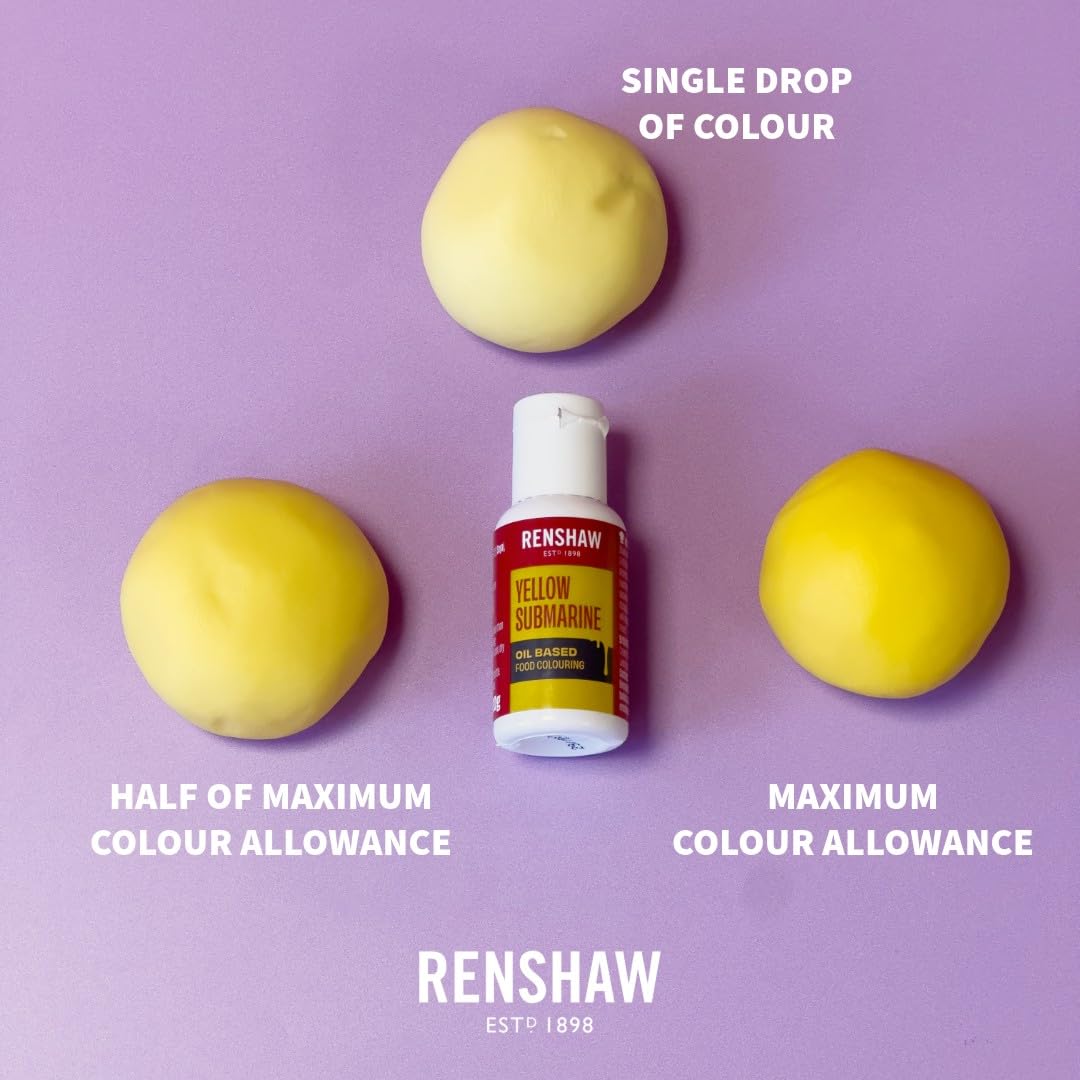 Renshaw Oil Based Food Colouring - Yellow Submarine, 20g Gel 4