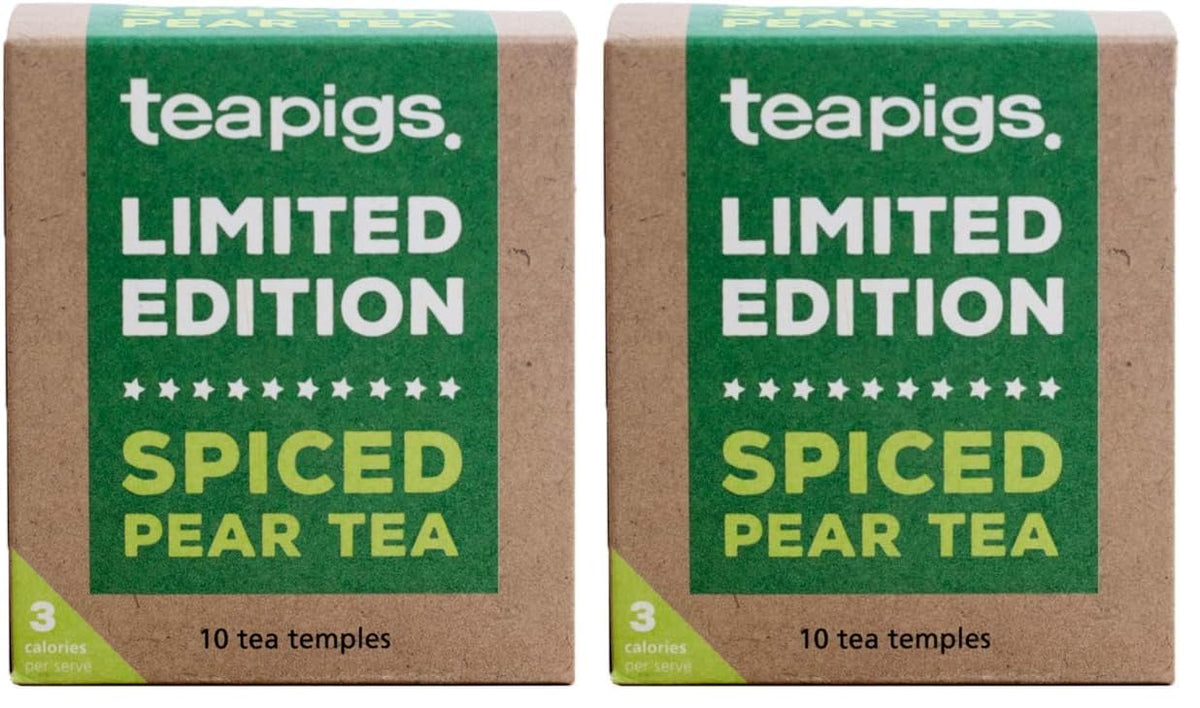 teapigs Spiced Pear Fruit & Herbal Tea - Limited Edition Winter Warmer, Caffeine-Free, 20 Tea Temples (Pack of 2) 1