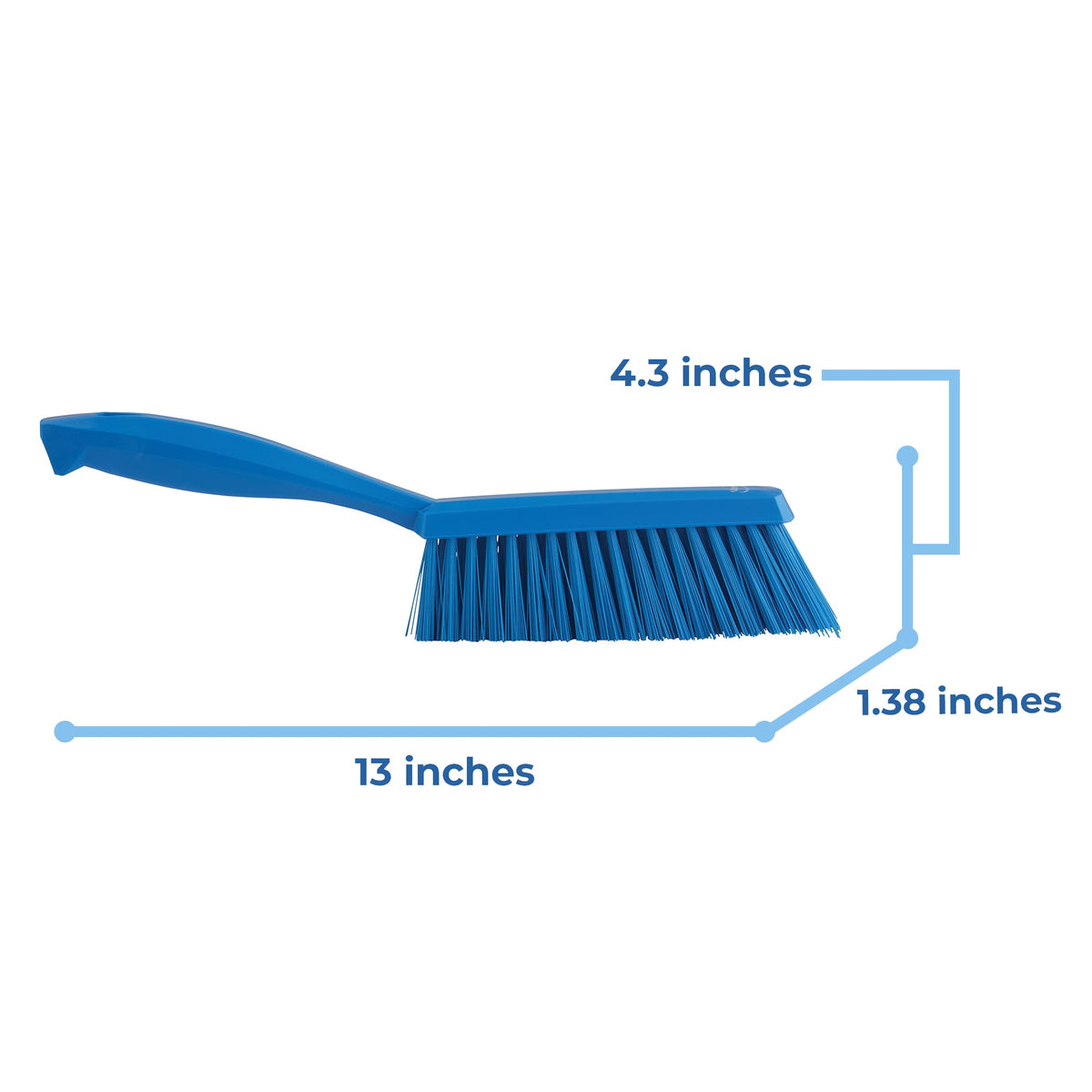 Vikan Bench Cleaning Brush - Medium Bristle, Ergonomic Handle | Polypropylene/Polyester | Blue 3