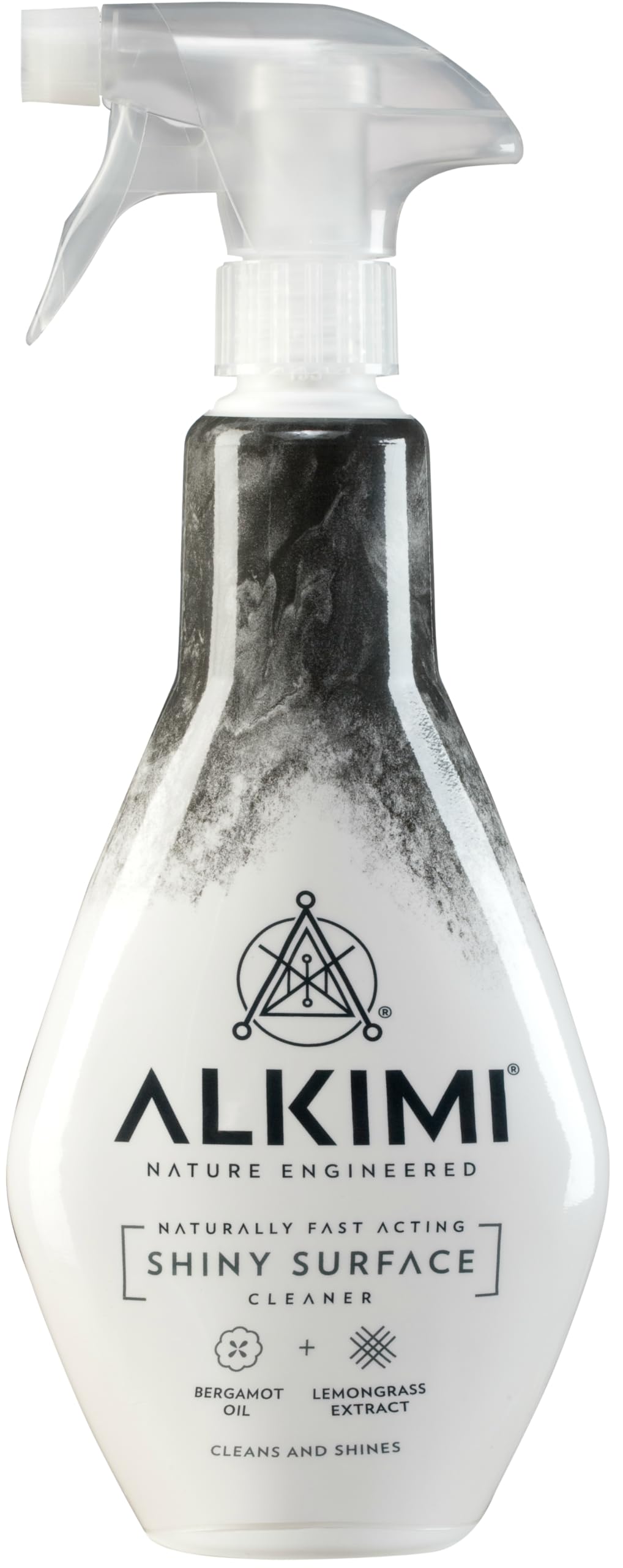 ALKIMI Shiny Surface Cleaning Spray - Streak Free Shine, Non-Toxic, Bergamot Oil & Lemongrass Extract (500 ml)