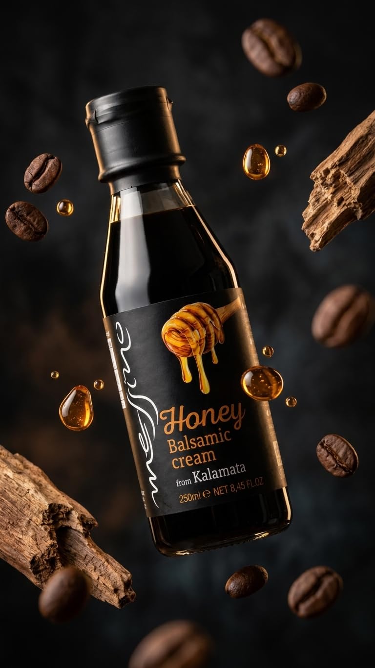 Messino Greek Honey Balsamic Cream - Pack of 2 x 250ml (500ml Total) 5