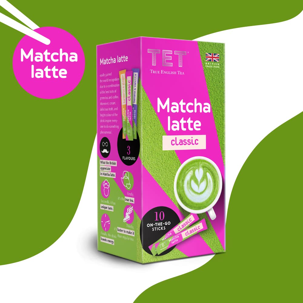 TET Matcha Latte Classic - Green Tea Drink Mix | 2 x 100g Sticks 4