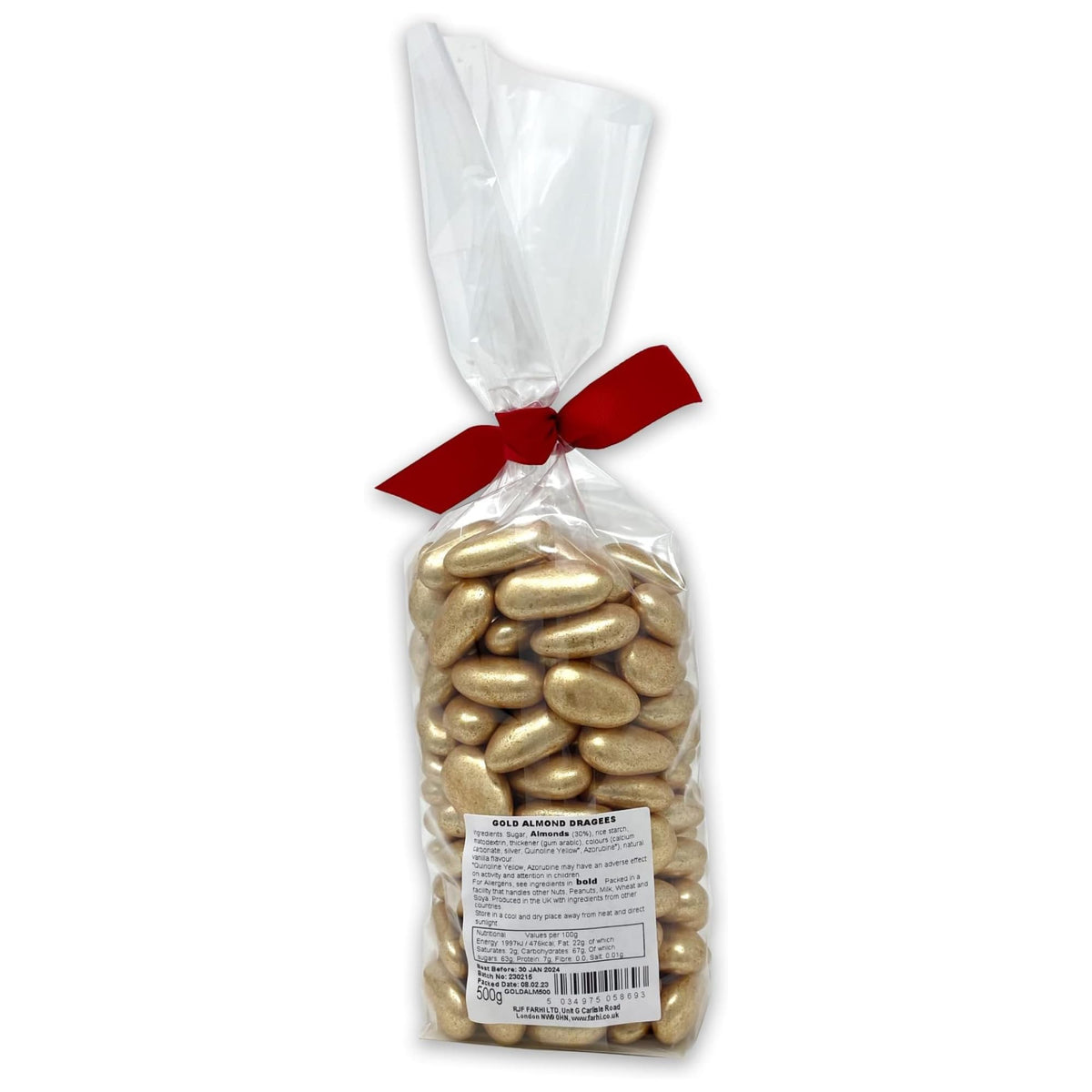 Rita Farhi Gold Almond Dragees - 500g Bag | Sugared Almonds | Vegetarian 6
