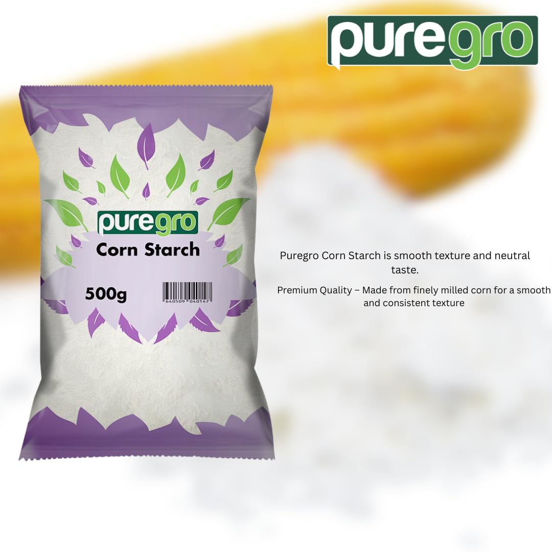 Puregro Corn Starch - Premium Quality Thickener for Cooking & Baking | 500g Powder 4