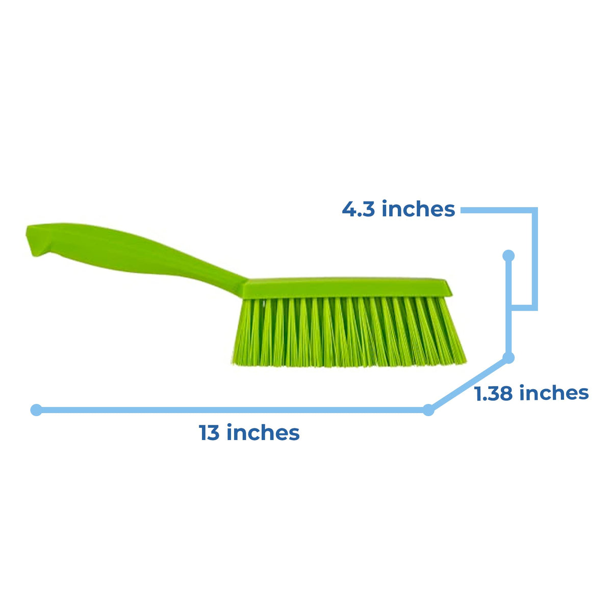 Vikan Bench Brush - Medium Bristle Dustpan Brush for Food Prep & Floors | Polypropylene | Green 2