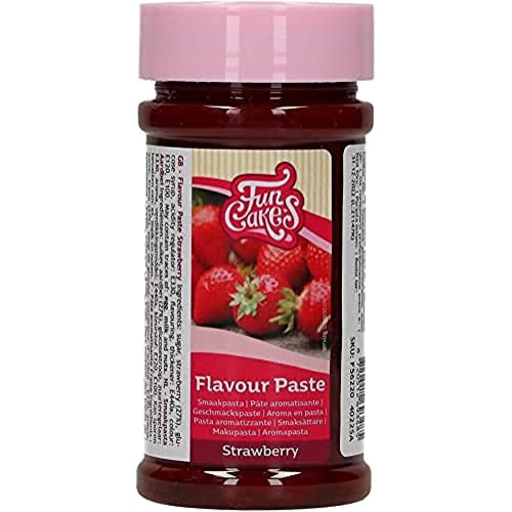 FunCakes Strawberry Flavour Paste - 120g | Concentrated Flavouring | Bake Stable