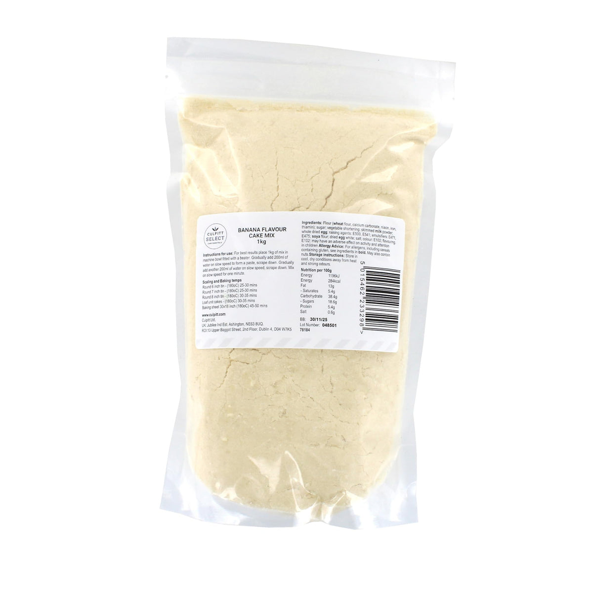 Culpitt Select Banana Cake Mix - 1kg Bag | Makes 2 x 8" Cakes 3