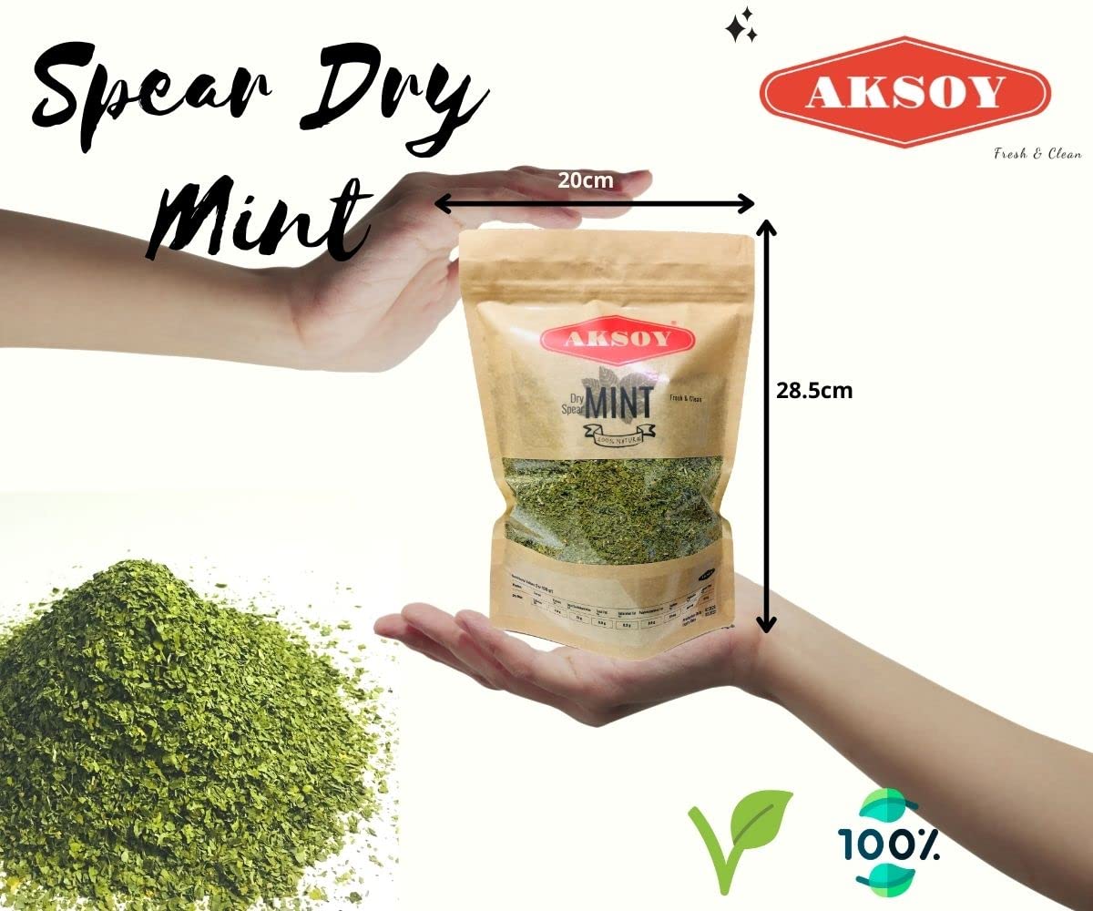AKSOY Dried Peppermint Leaf - 1KG (4 x 250g Packs) | Natural, Premium Quality, Resealable Pouches 4