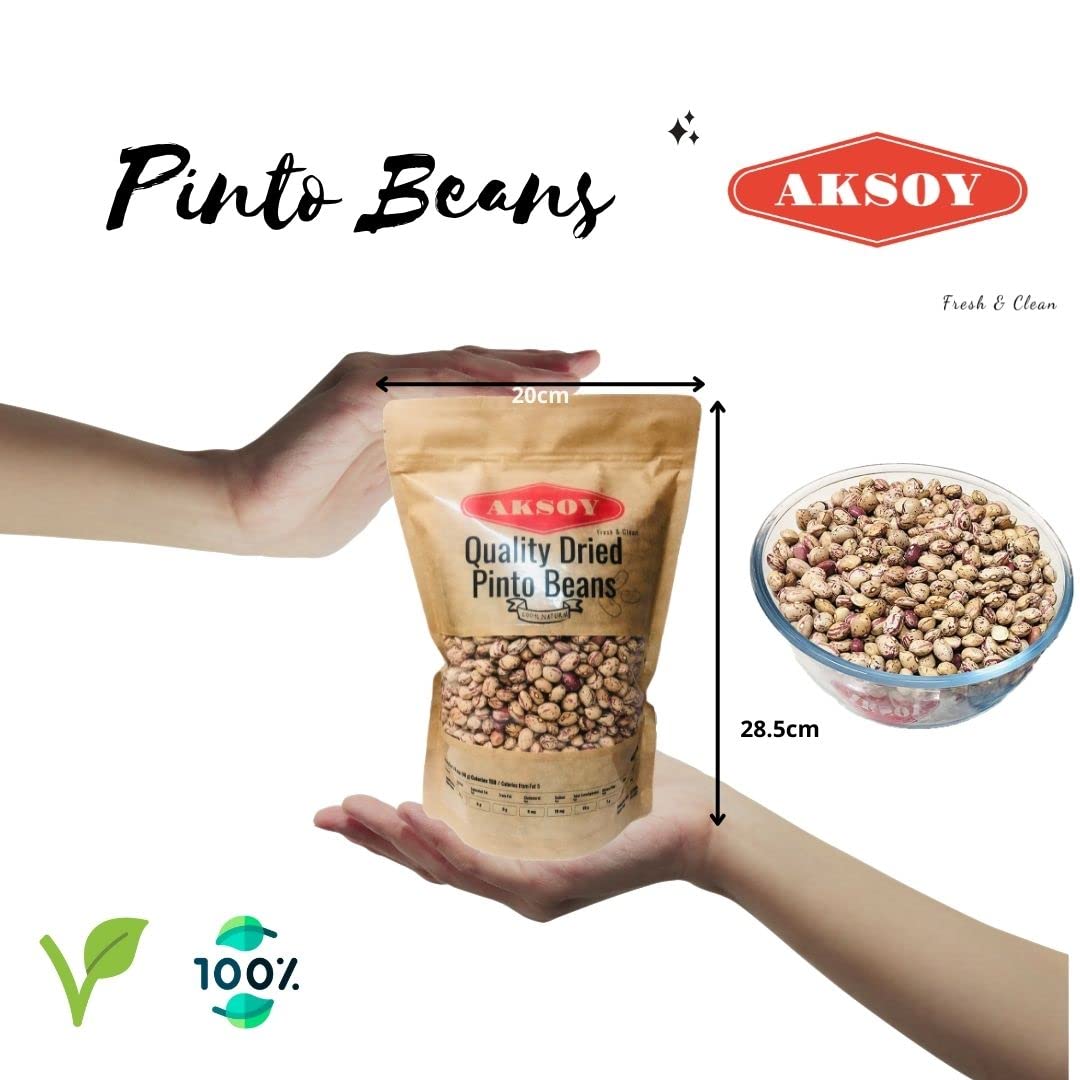 AKSOY Wholefoods Dried Pinto Beans - 1.25kg Bag | Rich in Protein & Fiber 6