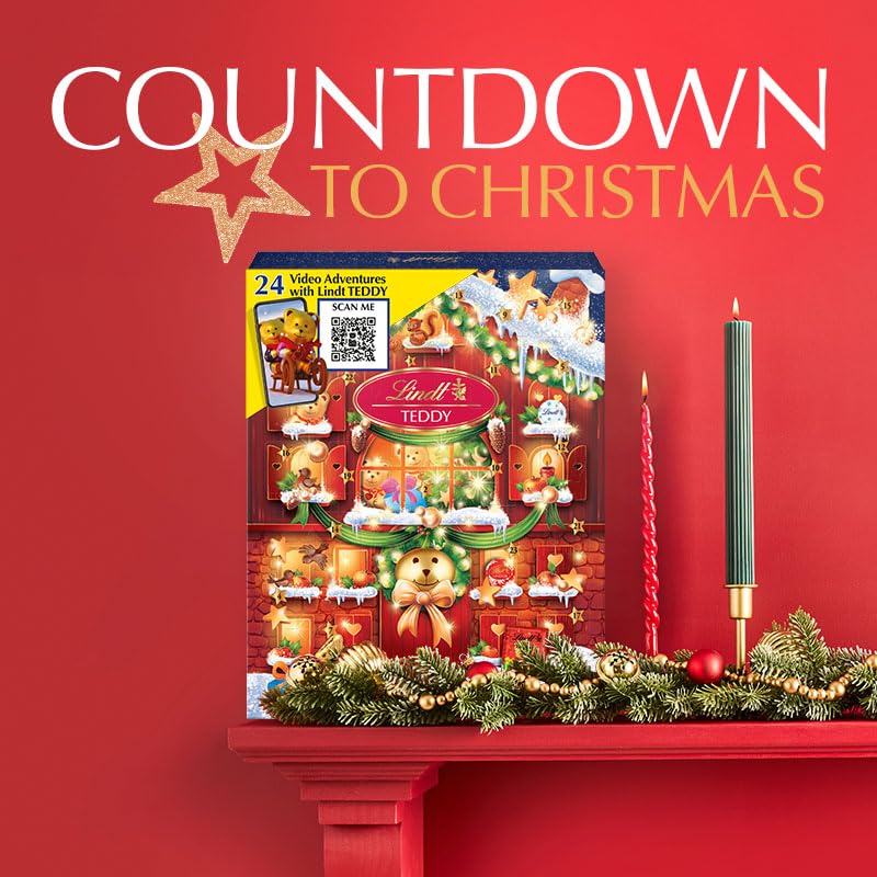 Lindt Teddy Advent Calendar - 24 Milk Chocolates | 250g 7